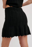 Black Crochet Skirt