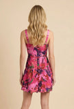 Pink Floral Lace Mini Dress