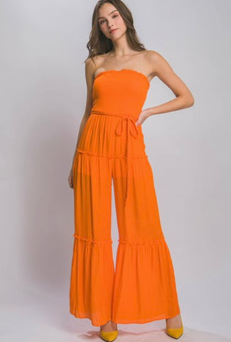 Mango Strapless Jumpsuit