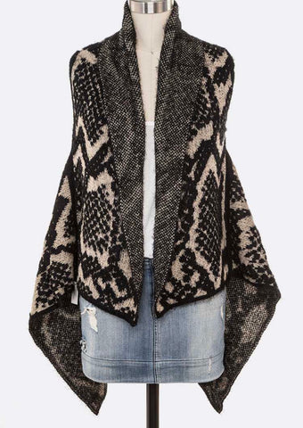 Geo Print Sweater Vest