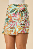 Aqua Tropical Wrap Skirt