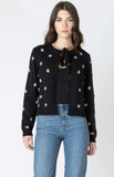 Black Rhinestone Cardigan