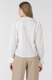 White Eyelet Peasant Top