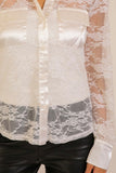 White Lace Button Down