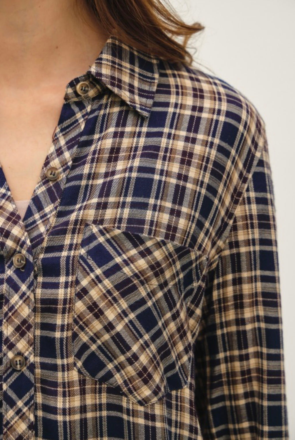 Blue Plaid Button Down Shirt