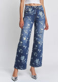 Floral Wide Leg Jeans