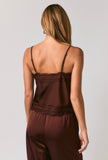Brown Satin & Lace Cami