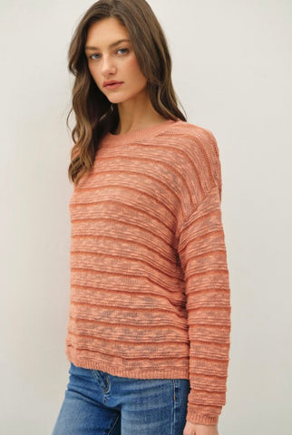 Terracotta Textured Sweater