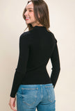Black Peekaboo Sweater