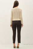 Natural Pointelle Cardigan