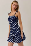 Navy Polka Dot Dress