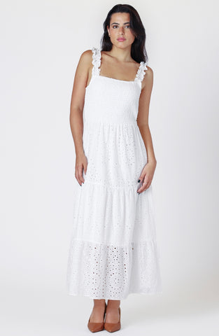 White Eyelet Maxi Dress