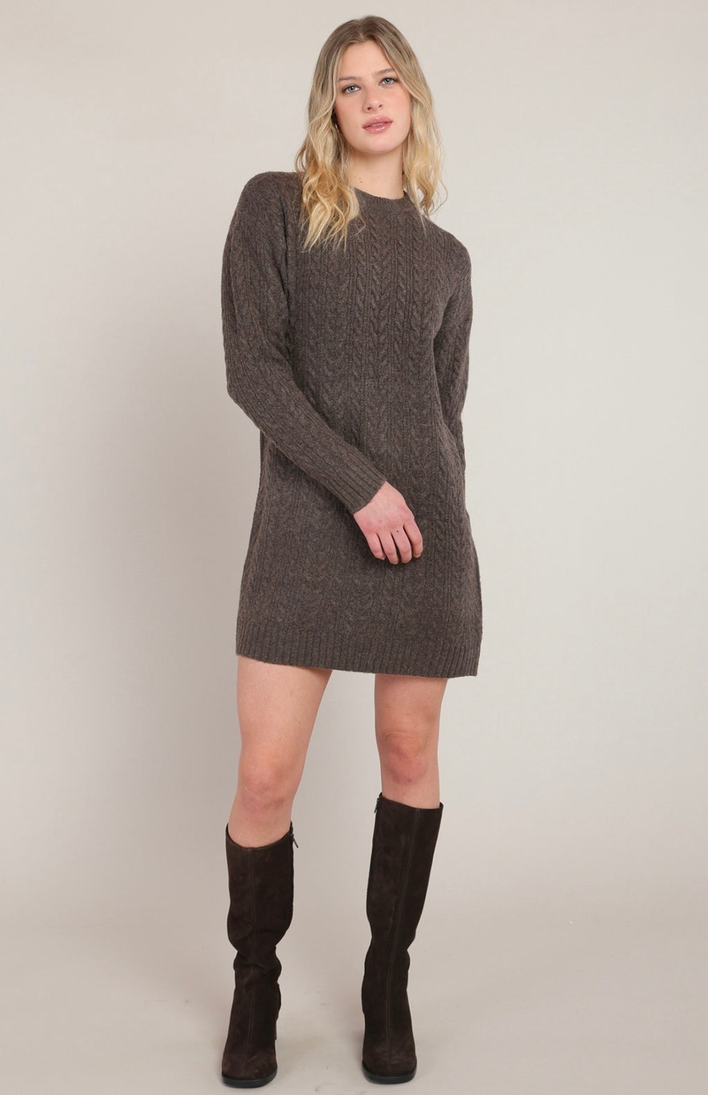 Chestnut Heather Sweater Dress