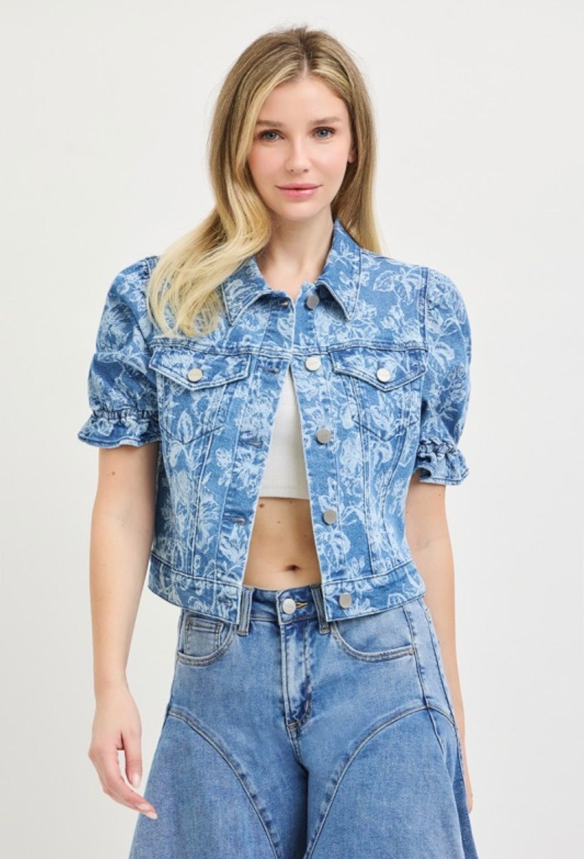 Floral Denim Jacket