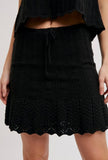 Black Crochet Skirt