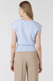 Sky Ribbed Top