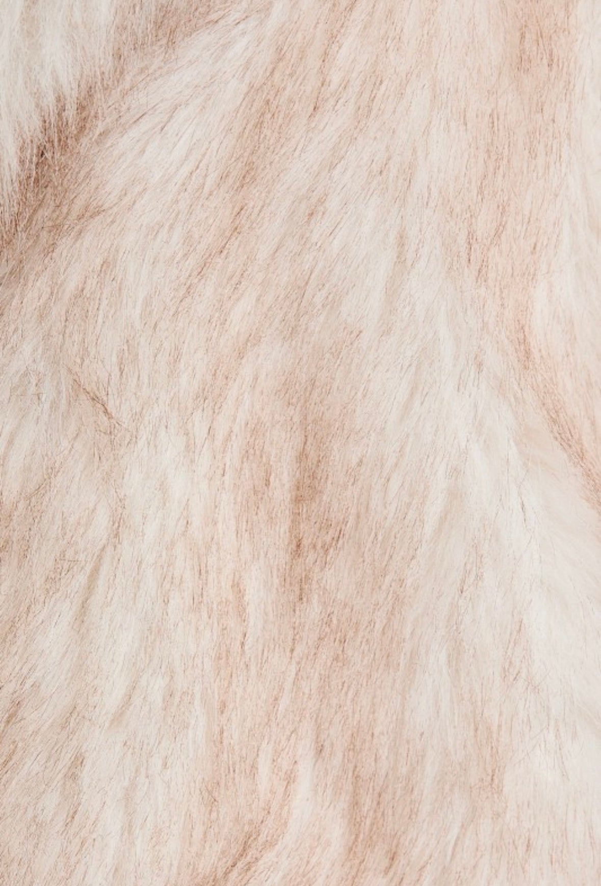 Cream Mix Faux Fur Coat