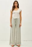 Sage Stripe Linen Pants