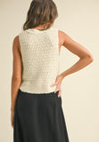 Cream Button Sweater Vest