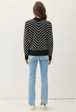 Black Chevron Stripe Sweater