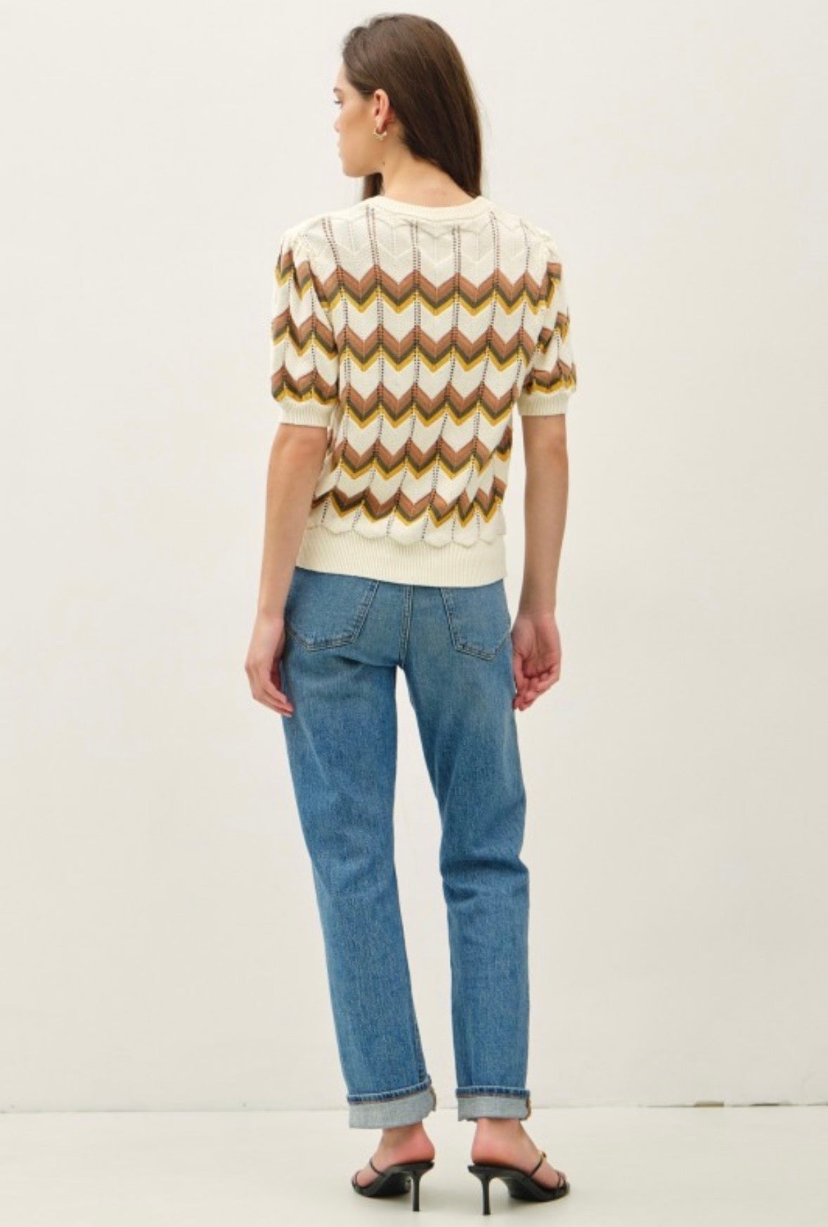 Rust Chevron Sweater