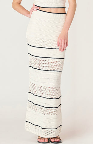 White Crochet Maxi Skirt