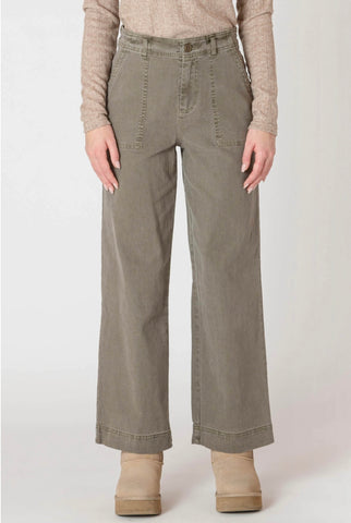 Olive Wide Leg Jeans