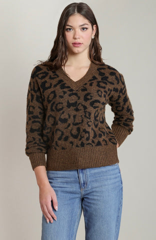 Leopard V-Neck Sweater