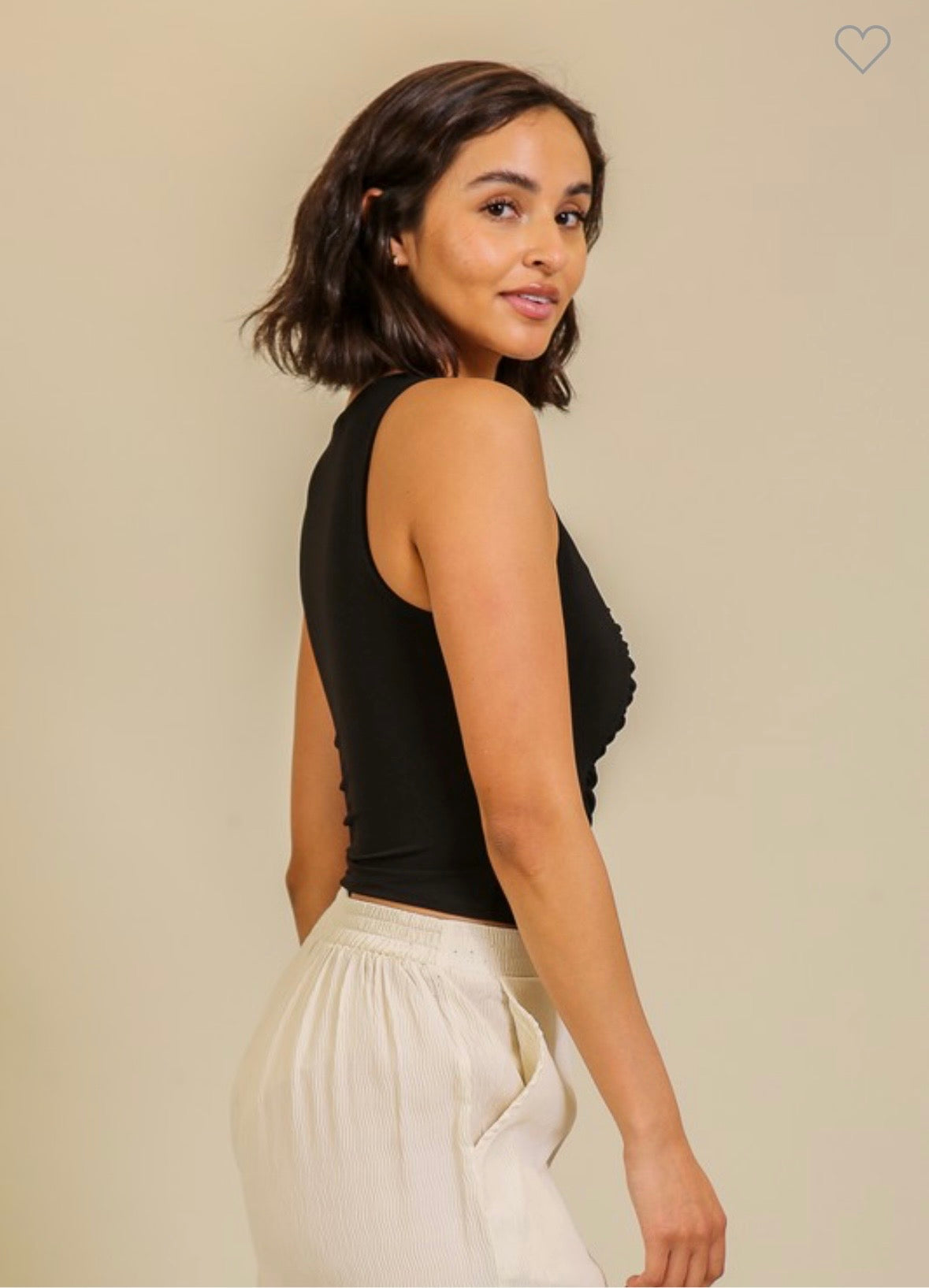 Black Asymmetric Tank