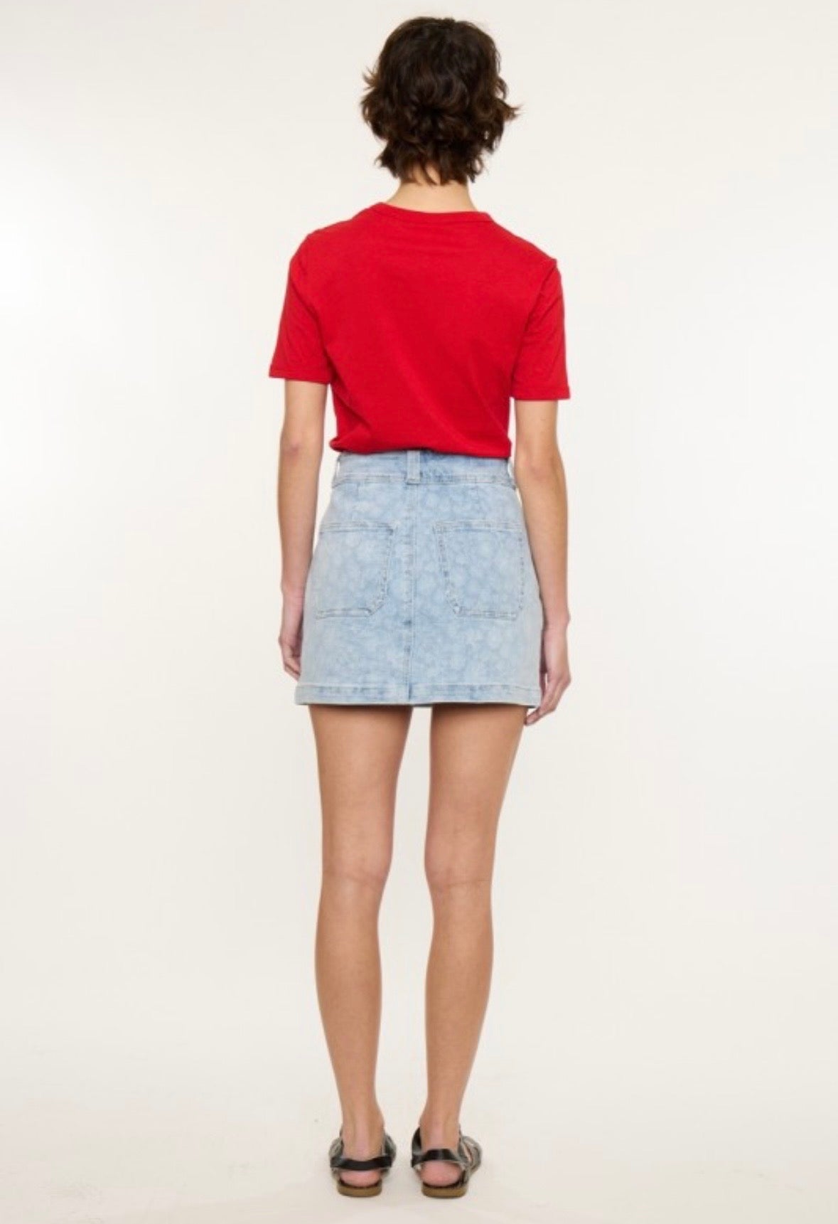 Floral Jean Skirt
