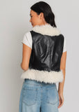 Faux Fur and Leatherlike Vest