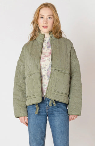 Olive Quilted Coat
