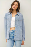 Denim Fleece Shacket