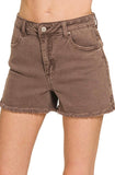 Brown Denim Shorts