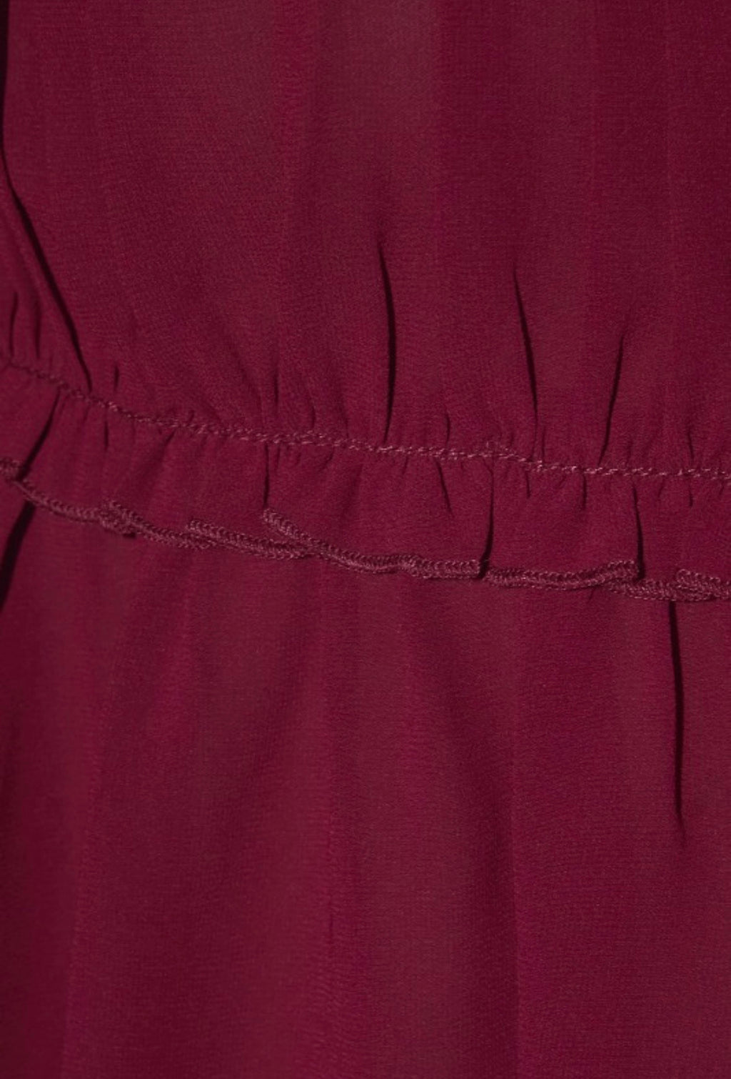 Wine Tie Peasant Blouse