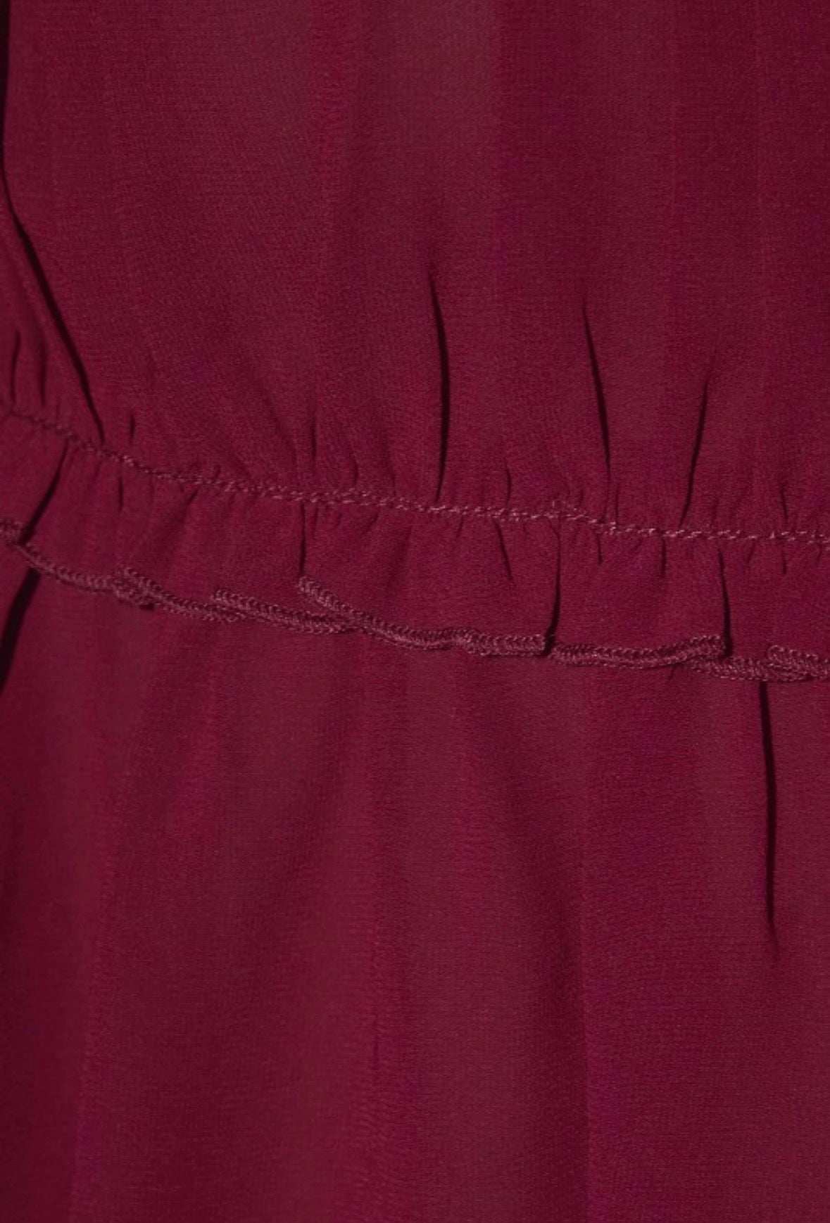 Wine Tie Peasant Blouse