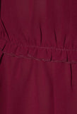 Wine Tie Peasant Blouse