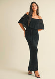 Black Crochet Maxi Dress