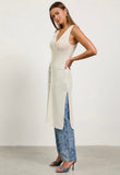 White Crochet Duster Vest