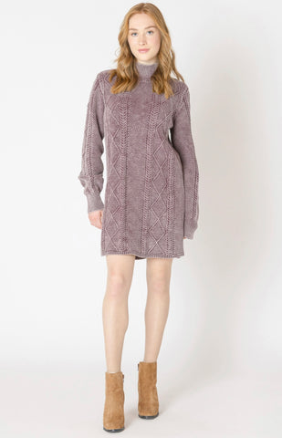 Washed Plum Sweater Dress