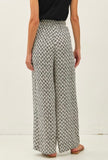 Geometric Wide Leg Pants