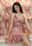 Pink Mix Print Peekaboo Sundress