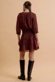 Wine Paisley Dress