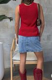 Dex Sleeveless Crochet Sweater