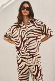 Brown Zebra Print Set