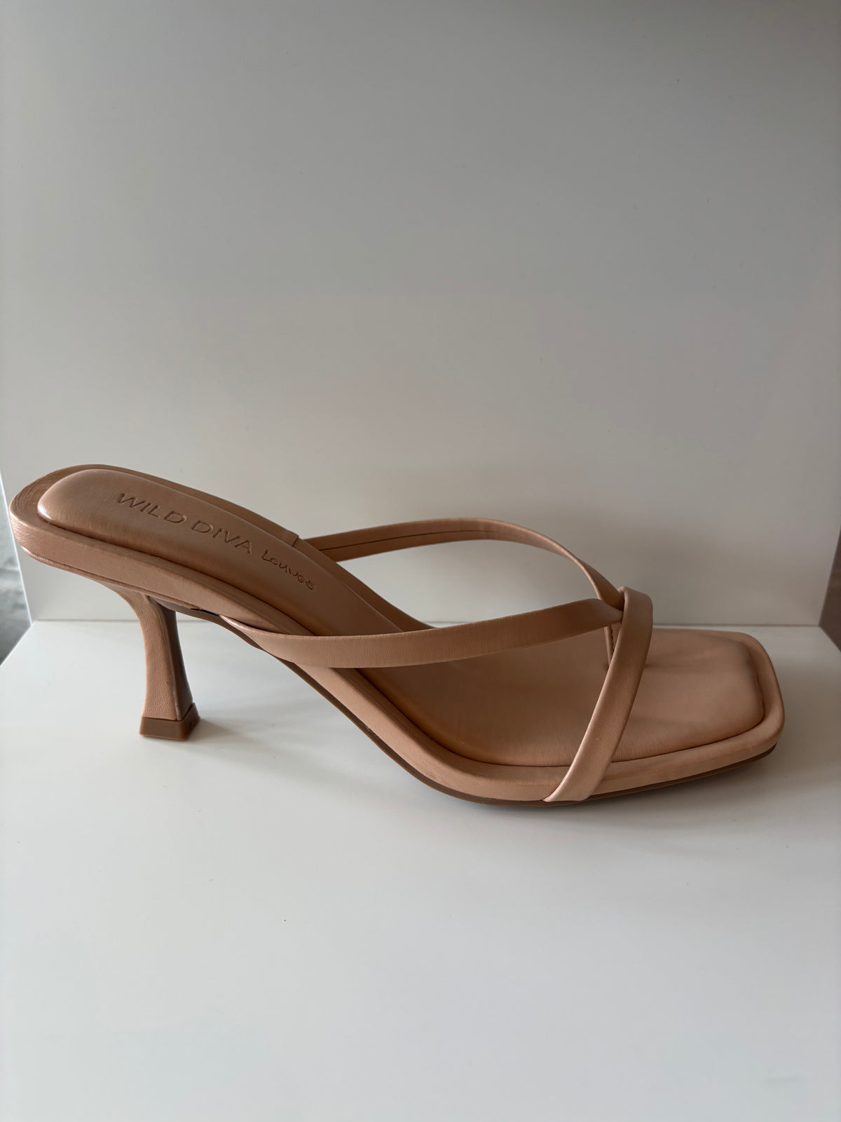 Nude Square Toe Sandals