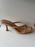 Nude Square Toe Sandals