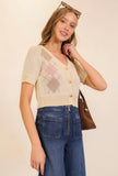 Harper Argyle Cardigan