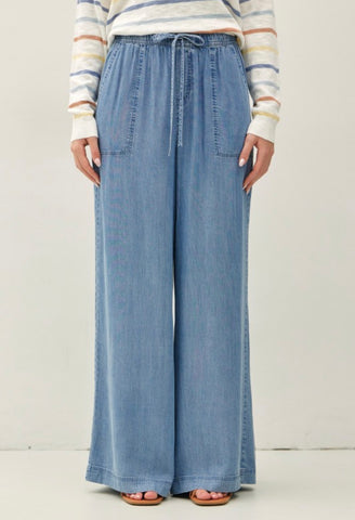 Tencel Chambray UltraWide Leg Pants