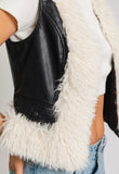 Faux Fur and Leatherlike Vest